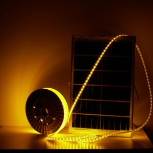 Solar-powered LED strip lights